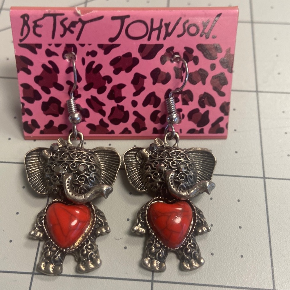 Rhinestone Ganesh Betsey Johnson Earring’s #79